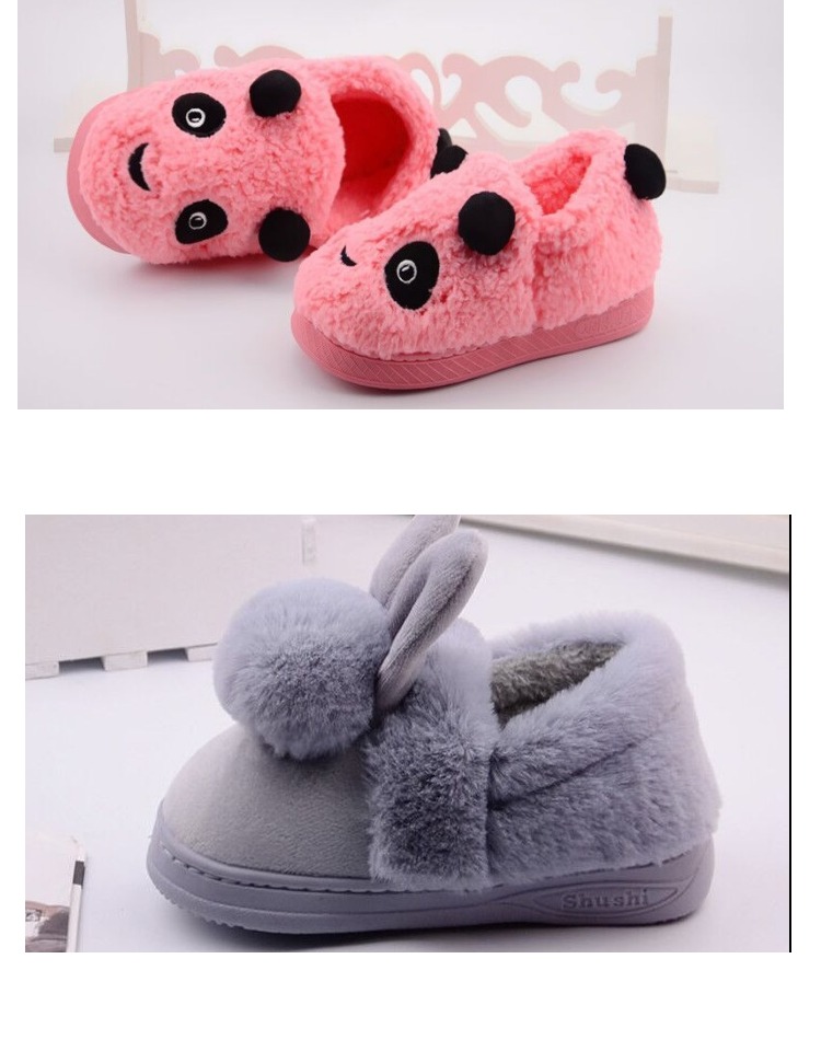 Chaussons enfants en suède pour hiver - semelle caoutchouc - Ref 1018143 Image 10