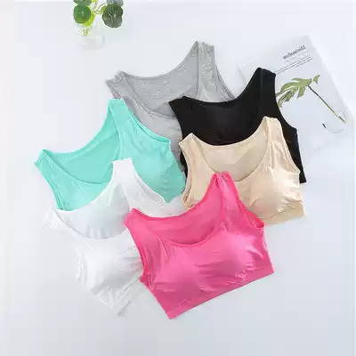 Wrapped chest without steel ring vest bra Modal bottom bra cup one thin exercise yoga middle-aged and elderly