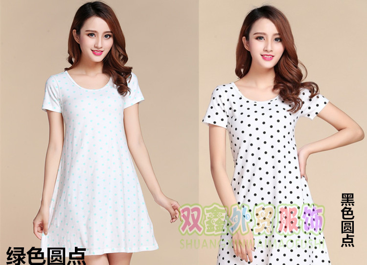 Bông vành đai ngực pad ngắn tay nightdress áo ngực đồ ngủ không có thép vòng cup một nhà giải trí ăn mặc có thể được đeo