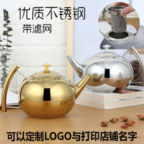 Thickness 304 stainless steel teapot hotels with filter hotels coffee makers with electromagnetic tea pot