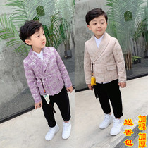 Chinese style boys cotton clothes 2019 Winter new children thick Chinese coat foreign style boys baby Tang dress