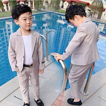 Childrens small suit 2 sets Yang 3 spring new 4-year-old boy suit 5Han Edition Baby dress 6 British tide 7