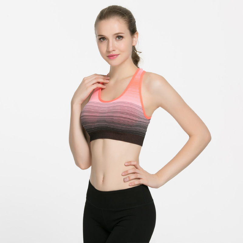 Sức mạnh cao chuyên nghiệp thể thao áo ngực thể thao đồ lót vest chạy thể dục chống sốc cố định yoga khô nhanh áo ngực - Đồ lót thể thao áo tập