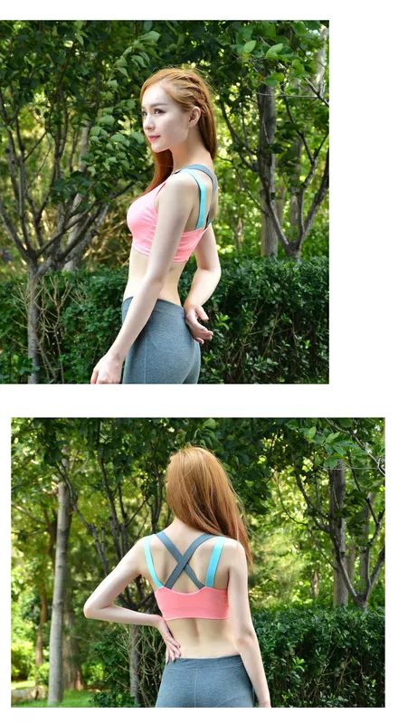 Mùa hè mới yoga kiểu vest nữ thể thao áo ngực đẹp trở lại băng thông rộng đồ lót thể dục nhịp điệu chạy quần áo thể dục bộ quần áo tập gym nữ