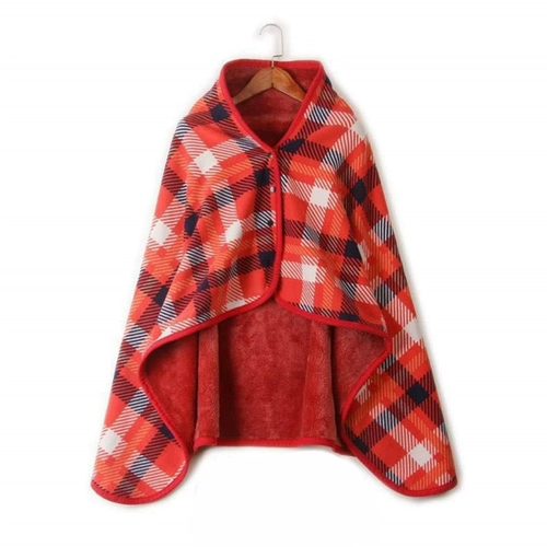 Демисезонная накидка для школьников, флисовое удерживающее тепло одеяло, плащ