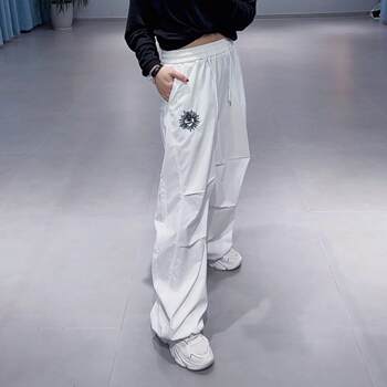 Square modern dance scimitar pants paratrooper pants loose trousers
