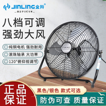 Jinling lying fan Household silent powerful electric fan Commercial large wind power high power industrial metal blade fan