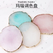 Nail Art Nhật Bản Crystal Nhựa Agate Palette Thực hành Công cụ Trang sức Sơn màu Ảnh chụp Bảng hiển thị - Công cụ Nail