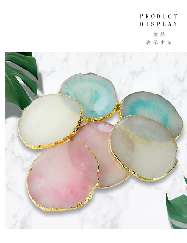 Nail Art Nhật Bản Crystal Nhựa Agate Palette Thực hành Công cụ Trang sức Sơn màu Ảnh chụp Bảng hiển thị - Công cụ Nail