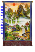 Sanbao Buddhas new design single figure 9 door landscape painting landscape painting Xianjiatang single silk cloth recommended