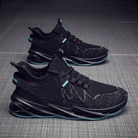 Летние дышащие черные кроссовки для отдыха, созданы по технологии flyknit, коллекция 2025 года, для бега, антибактериальная пропитка