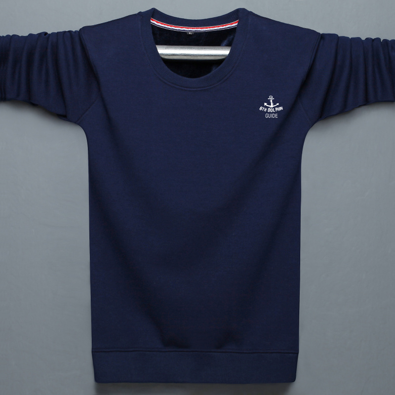 Áo len nam ấm áp cộng với nhung dày cộng với phân bón để tăng 200 cân áo trẻ trung 2018 cotton mới quan ao big size