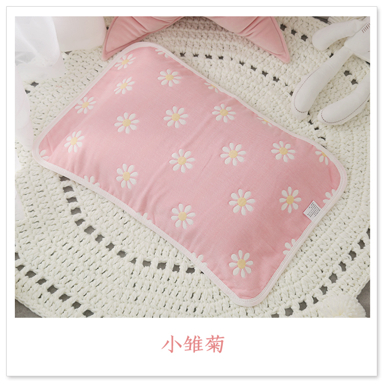 Trẻ em gối bé sáu lớp gạc bông bé phim hoạt hình gối khăn vật mềm và thấm nước, mùa thu và mùa đông thở - Khăn gối vỏ gối vuông