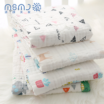 6-layer pure cotton childrens bath towel infants and young childrens high-density bubble gauze childrens newborn cover blanket without fluorescence