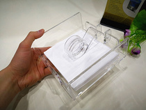 European creative acrylic transparent napkin seat table tissue rack hotel Western restaurant plastic square tissue box