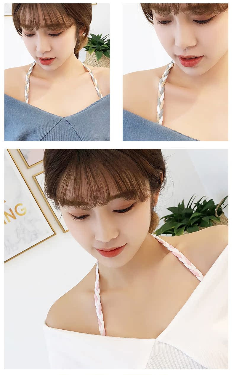 Hàn xoắn dây đeo vai đẹp gợi cảm trở lại treo cổ trong suốt dây đeo vai phụ kiện từ cổ áo lót với dây đeo áo ngực áo lót 3 dây