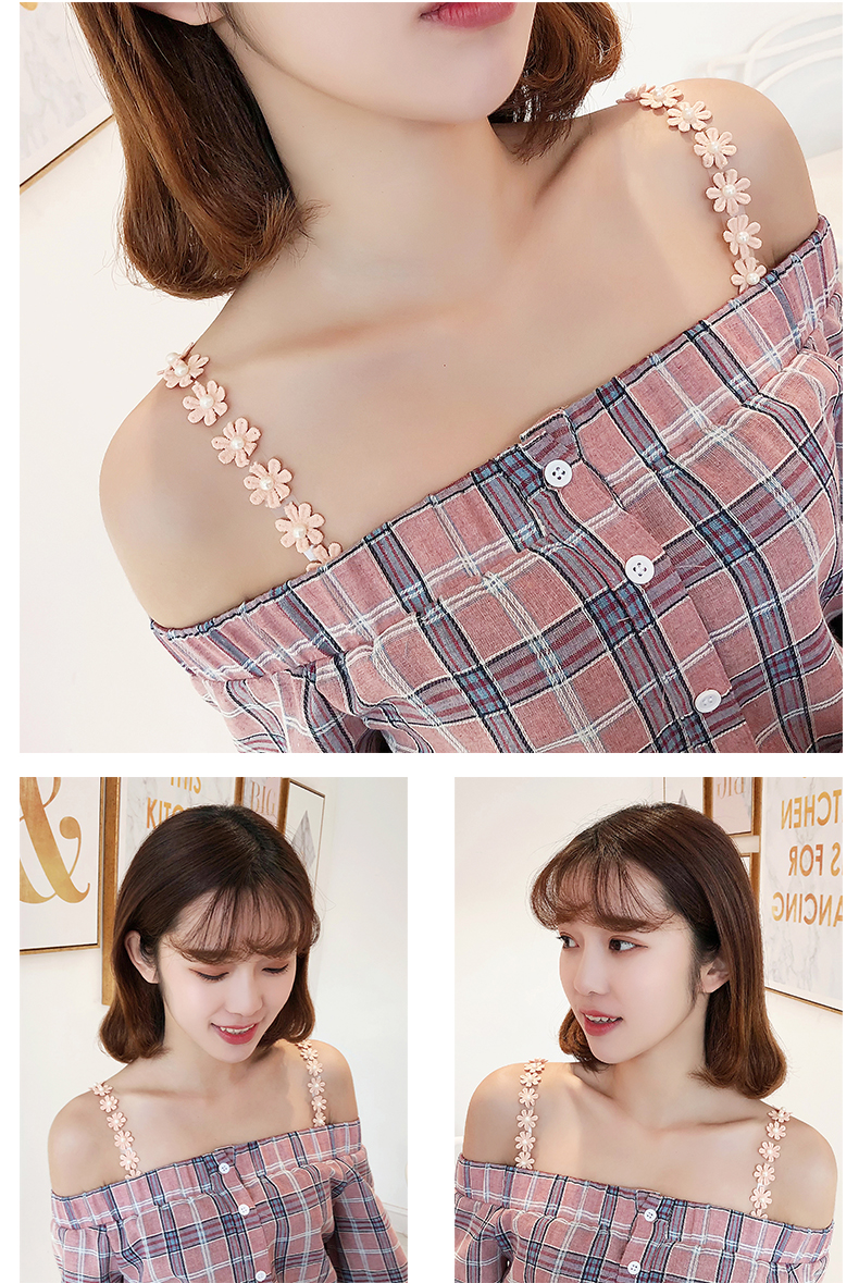 Mùa hè mới đồ lót ren dây đeo vai trong suốt vô hình vành đai trượt không dấu phụ nữ dây quai áo lót