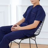 Хлопковая униформа врача для работы, раздельный комплект, в корейском стиле, короткий рукав, для салонов красоты