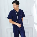 Хлопковая униформа врача для работы, раздельный комплект, в корейском стиле, короткий рукав, для салонов красоты