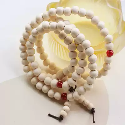 () Buddha beads White Sandan beads hand string hand style 108 pieces 5-8MM