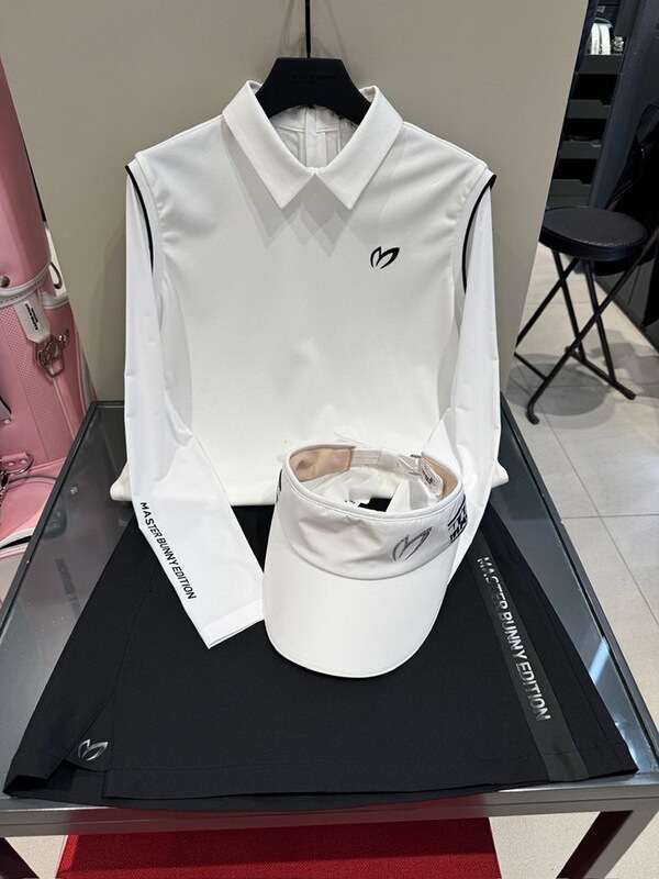 Korean Original Summer Golf Women's Clothing Elastic Sunscreen Ice Silk Long-Sleeved Top Trendy Quick-Drying Outdoor Sports Jersey