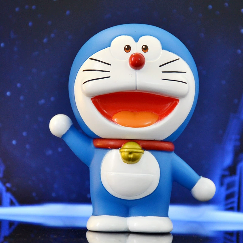 Đồ trang trí ô tô Doraemon màu đỏ ròng mèo Tinkerbell màu xanh da trời béo xe hơi búp bê đồ trang trí máy tính để bàn đồ trang trí bằng tay - Ô tô nội thất Accesseries