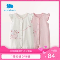 Quần áo trẻ em Li Ying Phường cho bé sơ sinh nữ bé gái mùa hè cotton dễ thương jumpsuit dệt kim 2018 hè phong cách mới - Áo liền quần đồ bơi bé trai