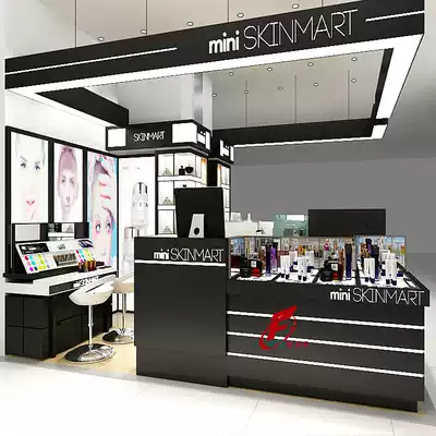 Double-sided makeup Nakajima Cabinet makeup counter with mirror beauty products trial bag display table cosmetics display cabinet