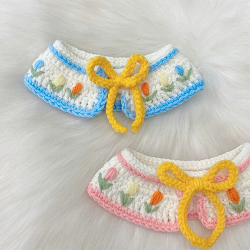 Брендовый трикотажный шарф, нагрудник, плетеный чокер ручной работы, милый слюнявчик