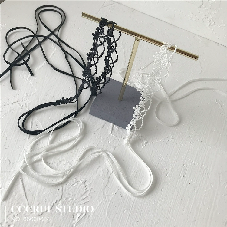 CCCRUI Ren Choker Vòng cổ nhung Trang sức đeo cổ Làm bằng tay Nhật Bản và Hàn Quốc Vòng cổ cổ ren của phụ nữ - Vòng đeo tay Cuff