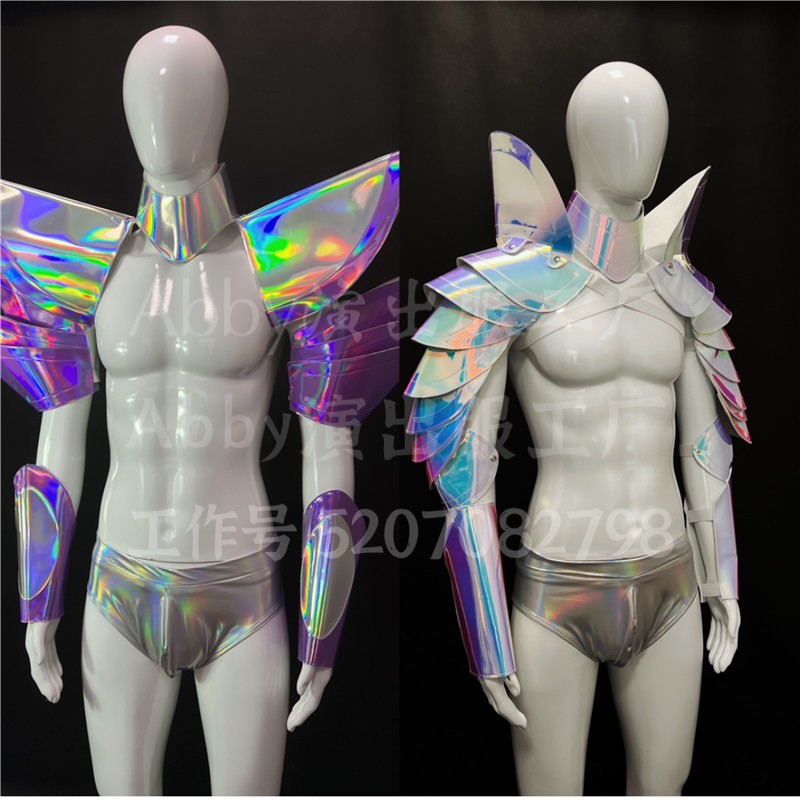 Bar acting out of musculature male gogo acting out of tech Sensation Sci-fi Armor Two-piece Suit Mc Act Out