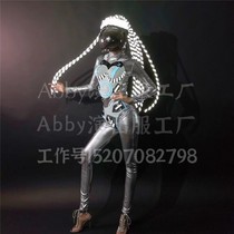 Nightclub bar luminous performance costume futuristic technology sense dsgogo fluorescent party female singer space dance science fiction costume