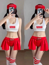 gogo new pink vest short skirt letter bar nightclub dj dance team ds sexy combination female group business performance clothing
