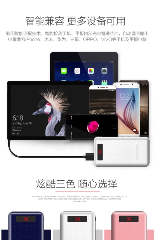 Soyang sạc kho báu sáng tạo 20000M mAh xác thực Apple kê phổ dung lượng lớn Yang Yang di động - Ngân hàng điện thoại di động