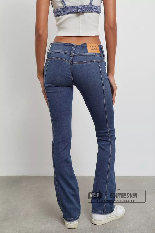 Foreign Trade Red Label Bdg Pure Original Stock Women's Y2K Spring and Autumn Washed Vintage Multi-Color Low-Waist Stretchy Flared Jeans