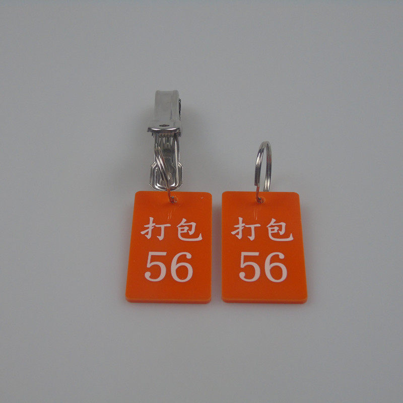 Acrylic rectangular taste number clip dining number storage name number spicy hot caller