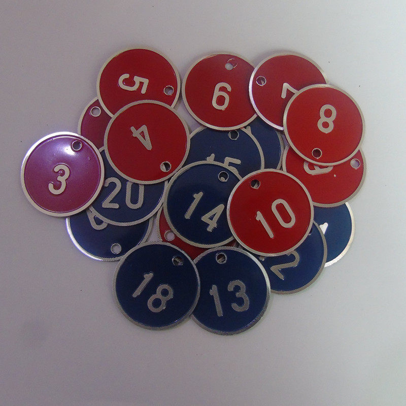  Number Plate Digital Key Card Deposit plate Bath Number Card Sauna Hand plate aluminum alloy