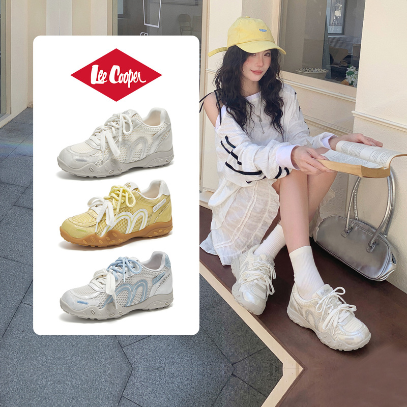 Lee Cooper [Same Style as Meng Ziyi] Summer Breathable Women's Shoes 2026 New Thin Sports Shoes Mesh Shoes