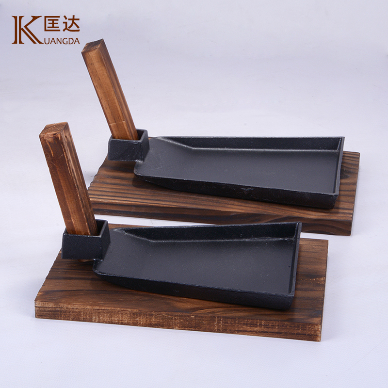 Creative Farmhouse Cutlery Hotel Dining Room Small Fried Specialty Container Nostalgia Farmstead Pan Cast-iron Iron Plate Featured Axe Disc