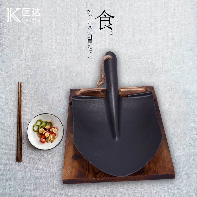 New farm tableware restaurant dining room small fried antique container nostalgic farm plate cast iron iron plate characteristic retro plate