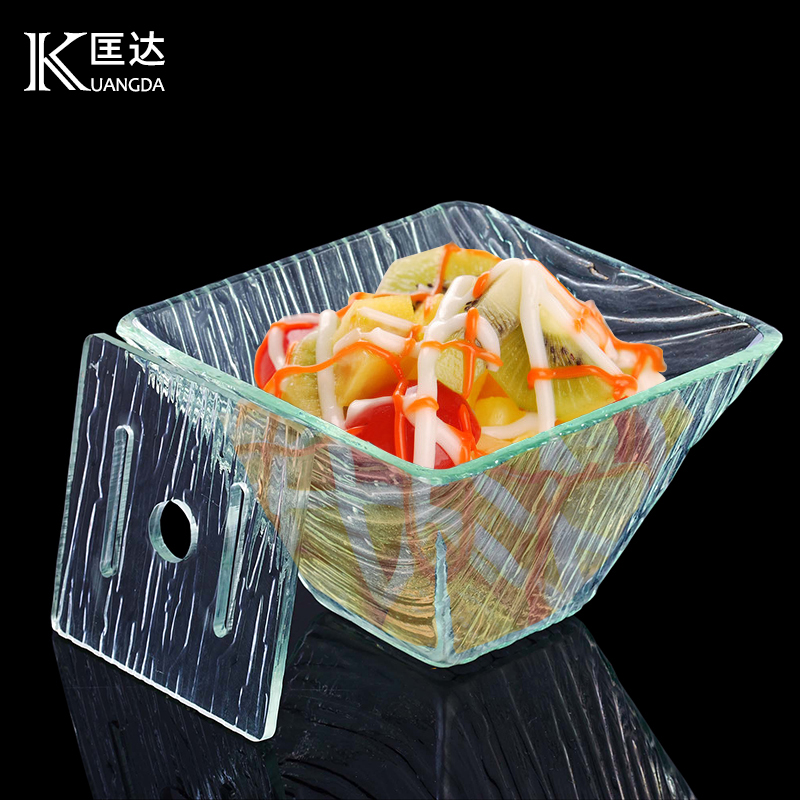 Acrylic Sushi Sashimi Square Plate Salmon Food Display Plate Mini Ice Plate Fruit Plate Square Plate