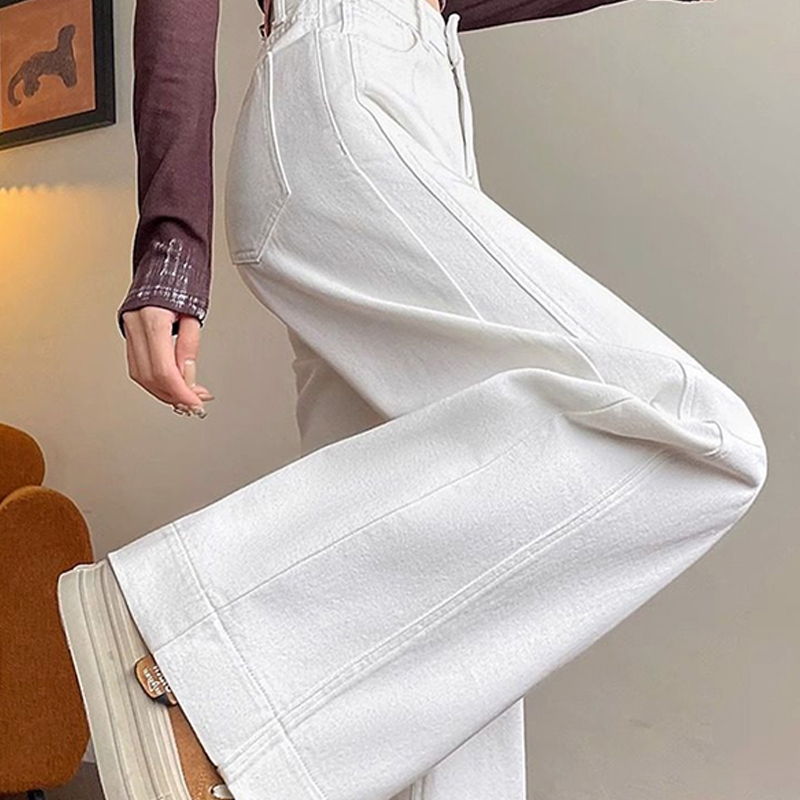 Trendy Wide-Leg Jeans for Women 2026 Autumn and Winter New High-Waisted Drape Straight Loose Slimming Petite Wide-Leg Pants