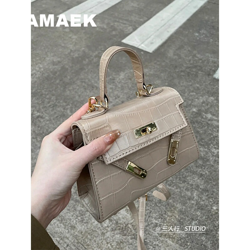 High-End Texture Mini Kelly Bag for Women 2026 Summer New Light Luxury Niche Design Single Shoulder Crossbody Handbag