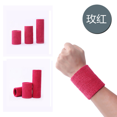 New pure cotton men's sports basketball running fitness dance towel cover wrist sweat-absorbing sweat-wiping wrist protection female rose red