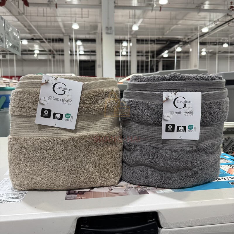 Costco Imported Grandeur Bath Towel, 100% Pure Cotton, Household Use, Thick, Absorbent, Non-Shedding, for Adults, Men and Women