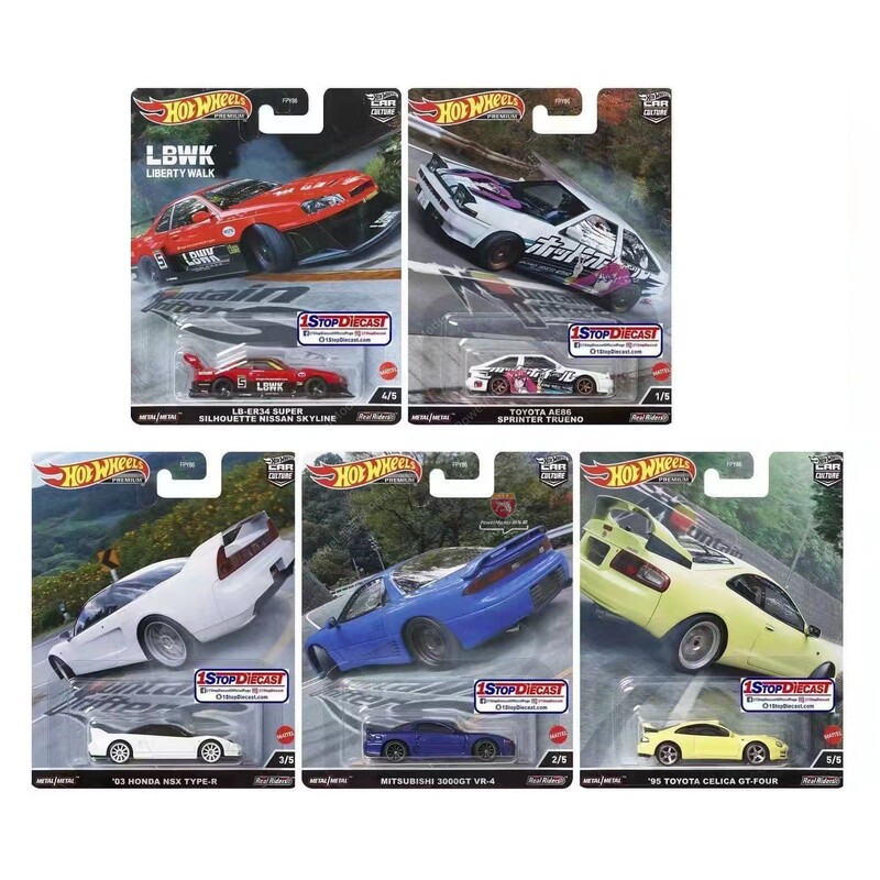 Hotwheels Mountain Drift Lbwk Free Ride Nissan Skyline R34 Ae86 Nsx