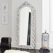Cloakroom luxury land dressing mirror European style classical living room bedroom decoration fitting mirror full body carved dressing mirror