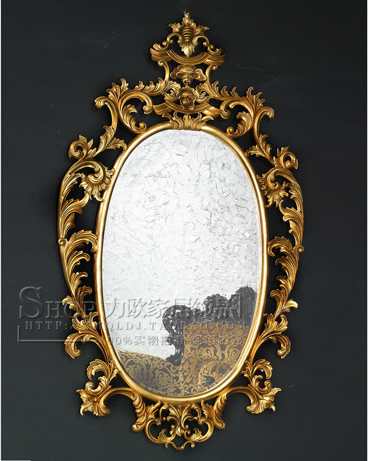 Eurostyle Neoclassical Furniture Rear Modern Villa Custom Style Lavish Engraving Decorative Mirror Genguan Mirror Cosmetic Mirror
