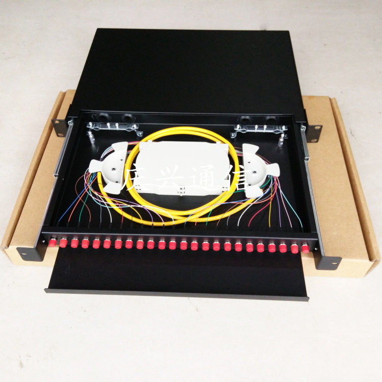 Thickened 24 Core FC Rack Pull-out Optical Cable Terminal Box ST Fiber Fusion Box 12 Mouth Fiber Distribution Wire Rack Junction Box