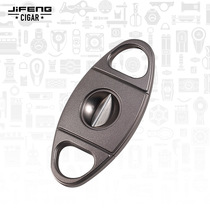 JIFENG Monsoon Tool Scissors Gift Box Courtesy Carry-on Portable Metal V Type Cigar Cut Germany Stainless Steel Cover